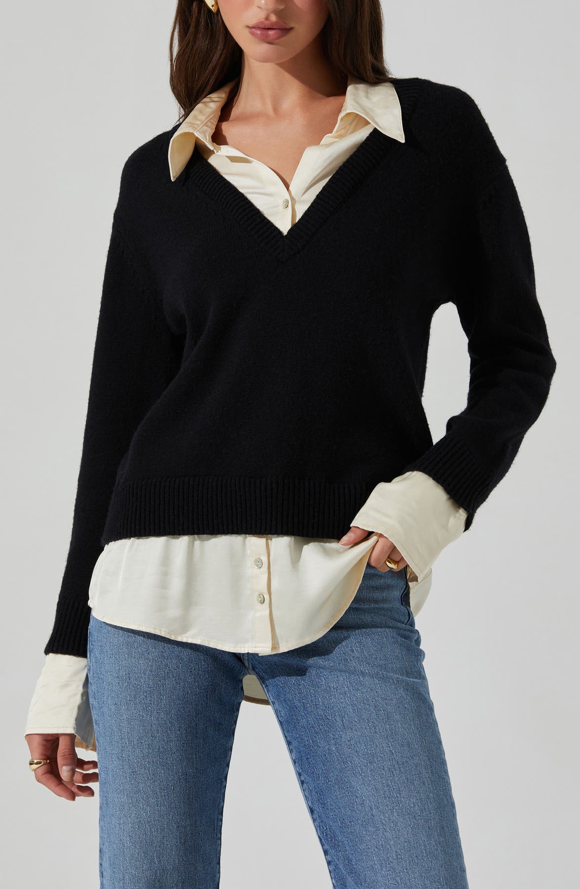 Astr the Label Jianna Layered Sweater
