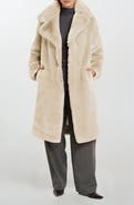Noize Savannah Faux Fur Longline Coat