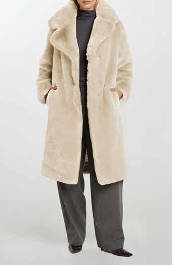 Noize Savannah Faux Fur Longline Coat