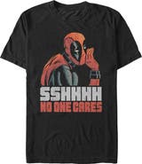 Marvel Men's Marvel Deadpool No One Cares Graphic T-Shirt
