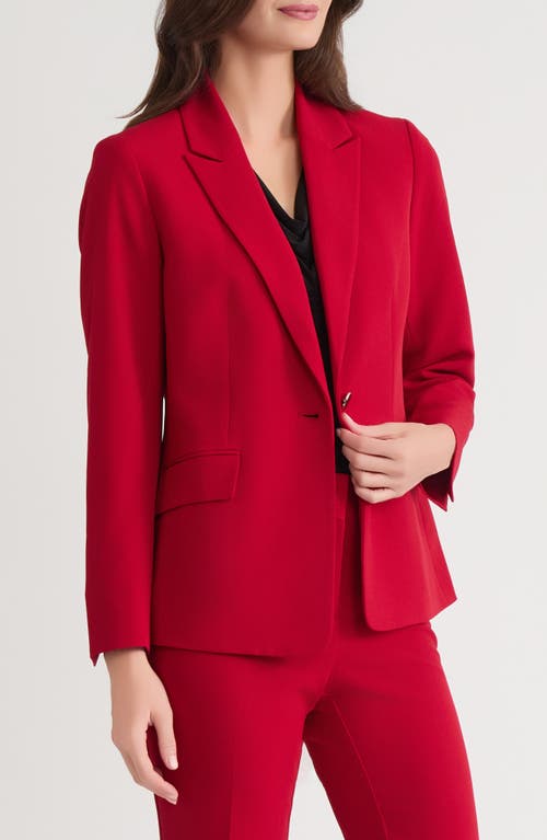 Kasper One-button Blazer In Red