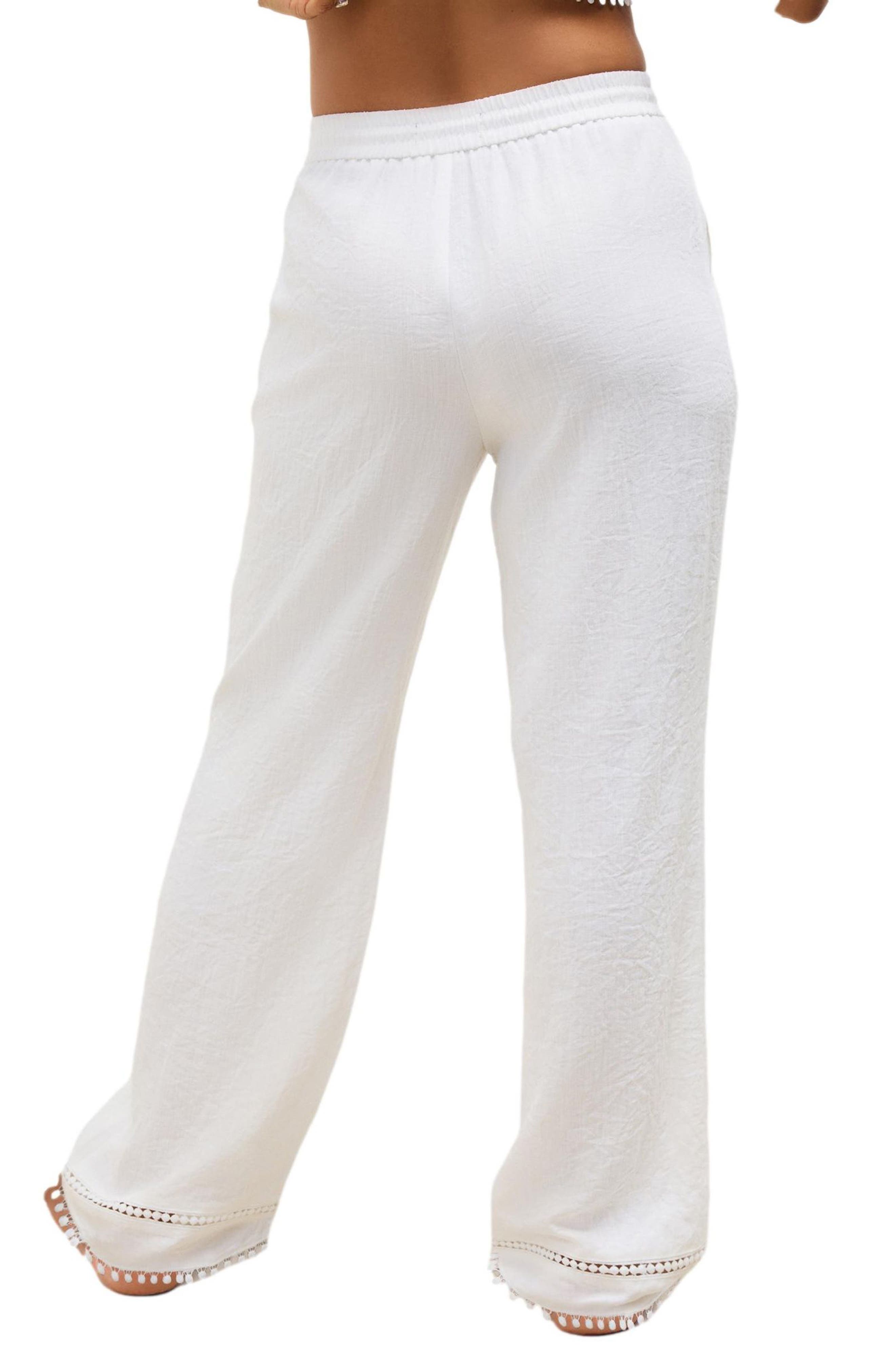 Crinkled Tie Waist Wide Leg Pants - image 2