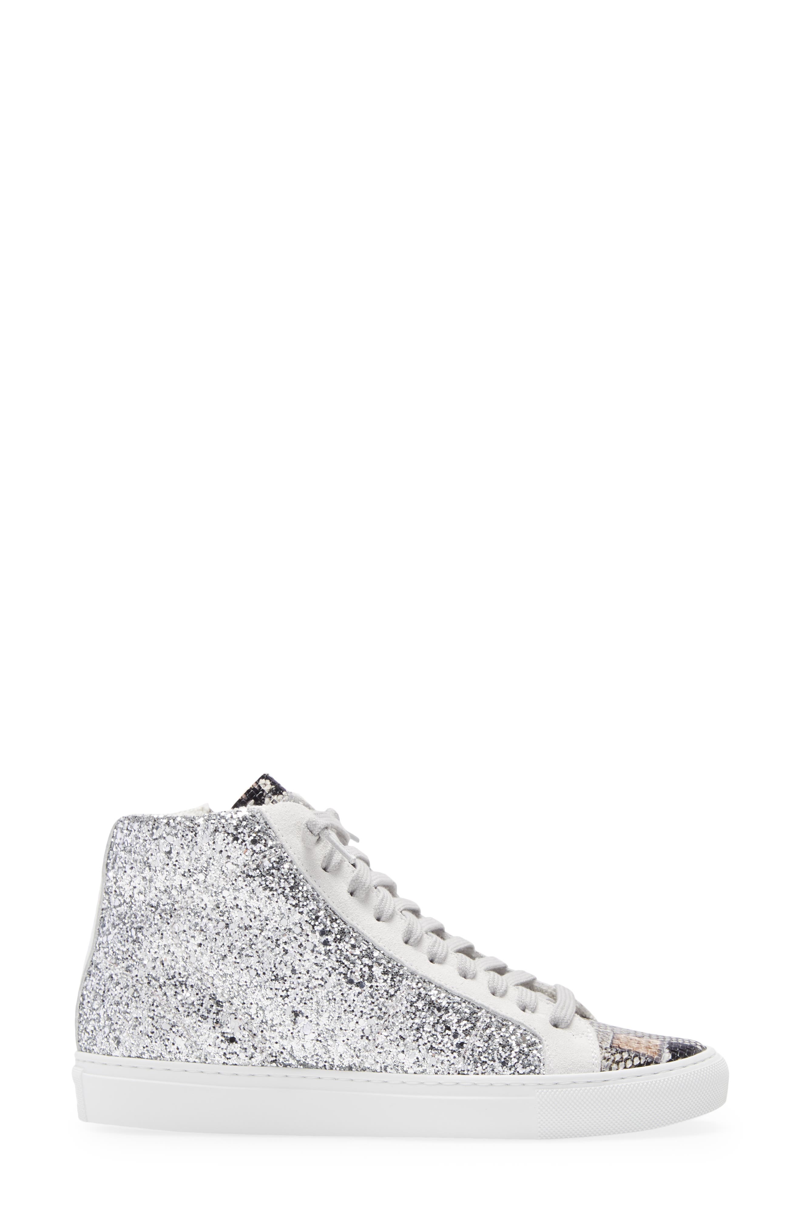 P448 Star Glitter High Top Sneaker, Alternate, color, 