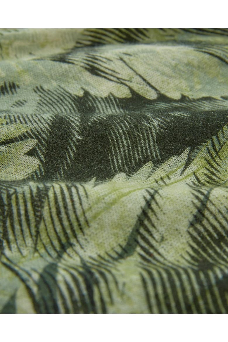 Linen Cotton Blend Button Back Dress, Alternate, color, LEAF PRINT