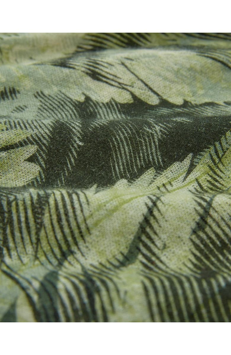 Celtic & Co. Linen Blend Button Back Midi Dress, Alternate, color, Leaf Print