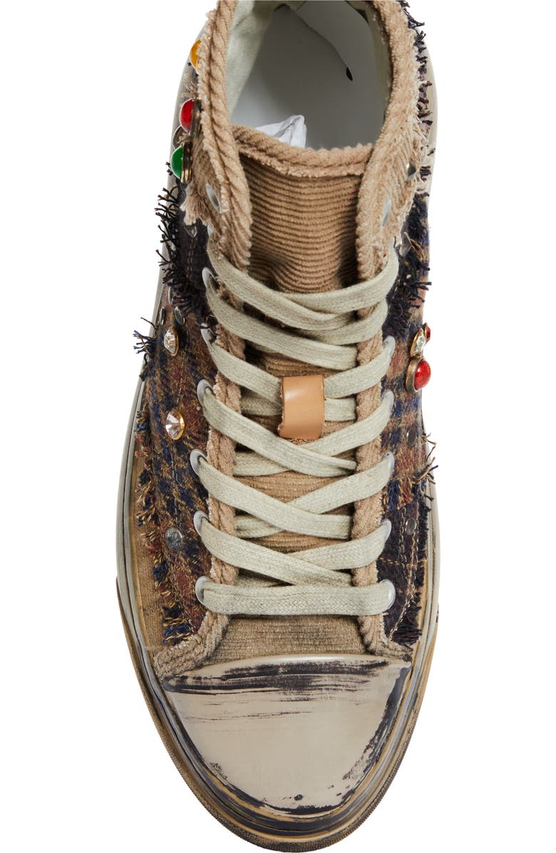 R13 Platform High Top Sneaker, Alternate, color,