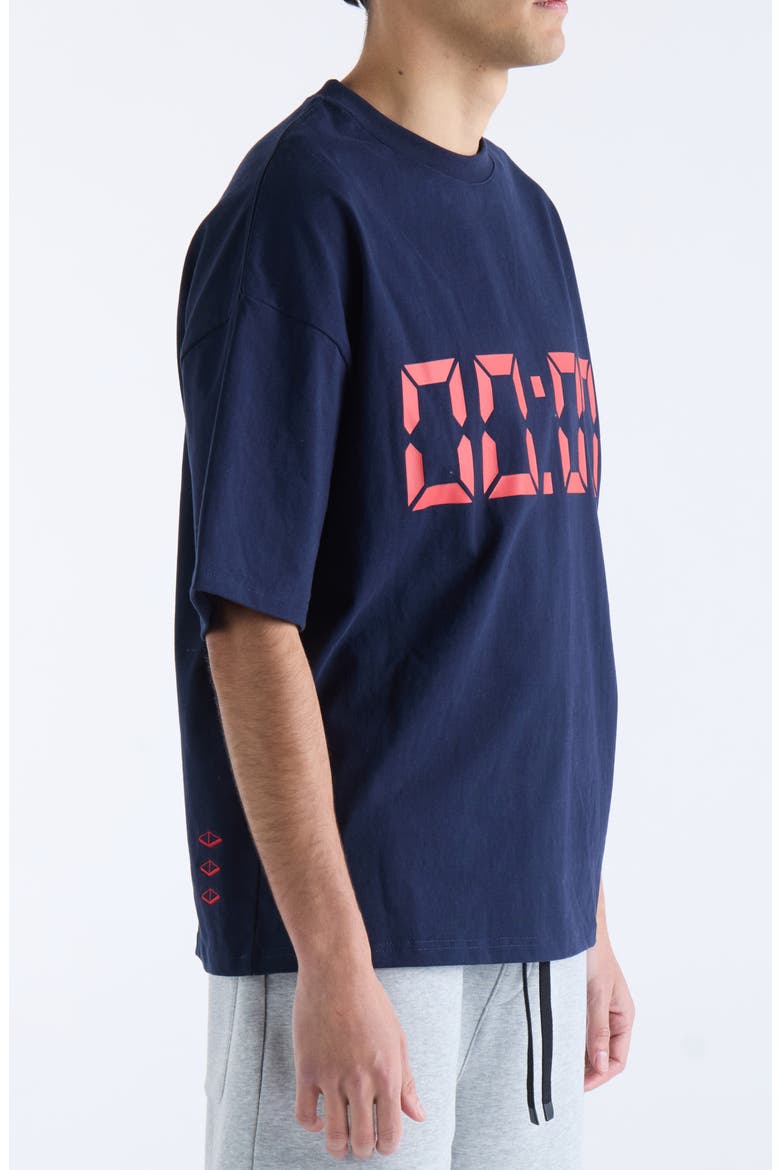 Us Against Time Cotton Graphic T-Shirt, Alternate, color, NAVY