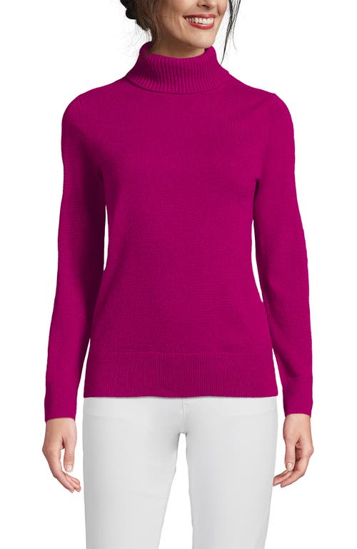 Lands' End Cashmere Turtleneck Sweater In Pink