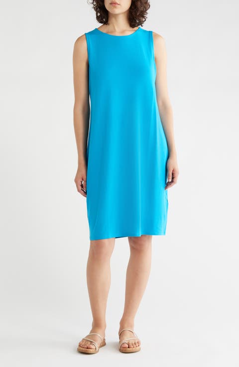 Jersey Shift Midi Dress