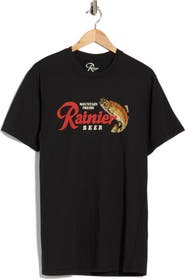 American Needle Rainier Brew Fish Cotton Graphic T-Shirt