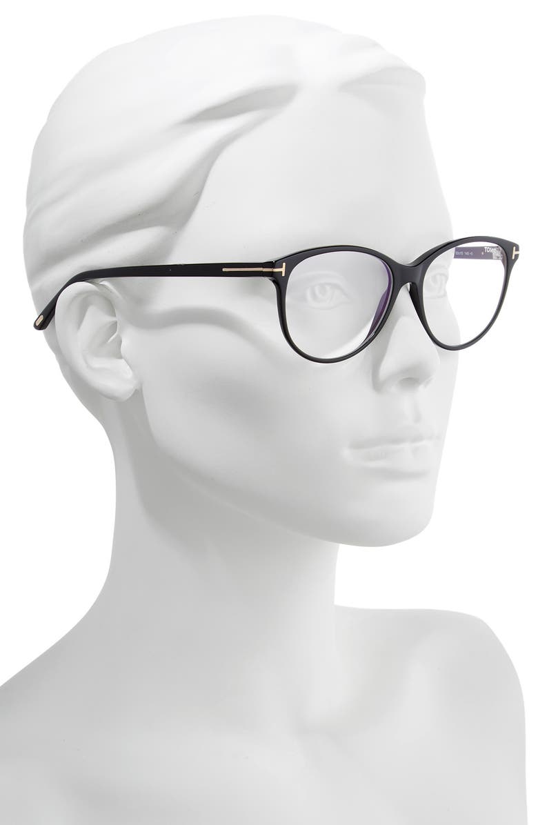 TOM FORD 53mm Blue Light Blocking Optical Glasses, Alternate, color, 