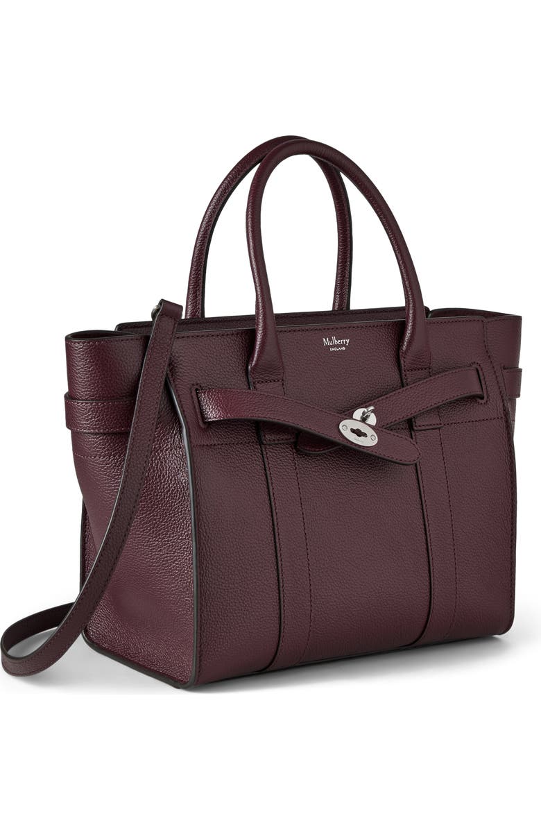 Mulberry Small Zipped Bayswater, Alternate, color, Black Cherry