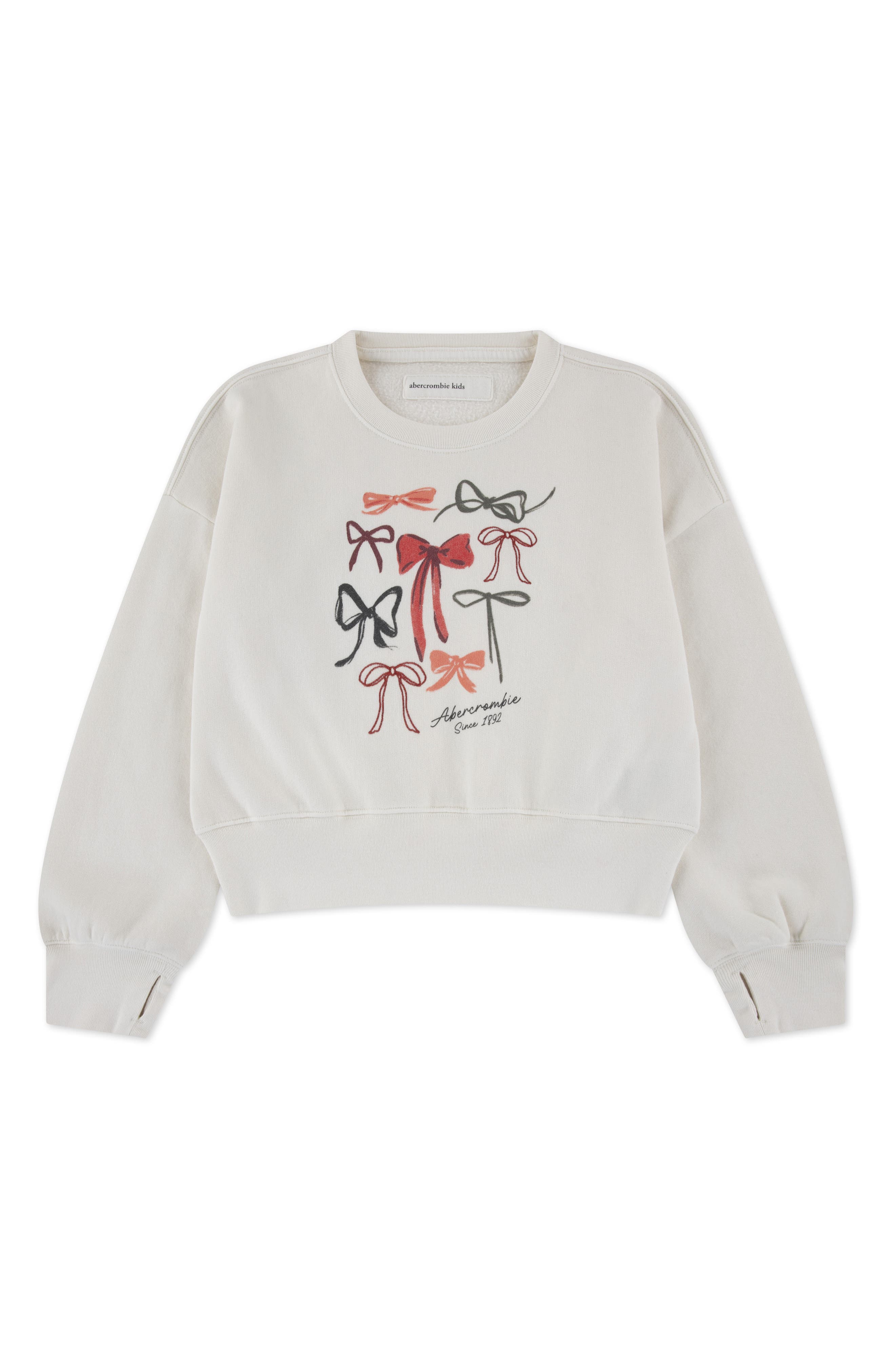 abercrombie kids Kids' Shine Logo Cotton Blend Sweatshirt