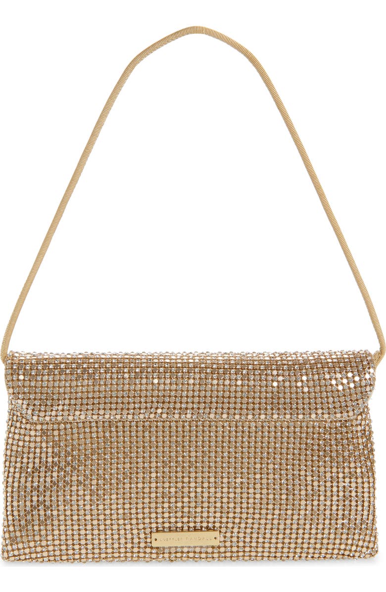 Loeffler Randall Charlee Crystal Embellished Mesh Clutch, Alternate, color,