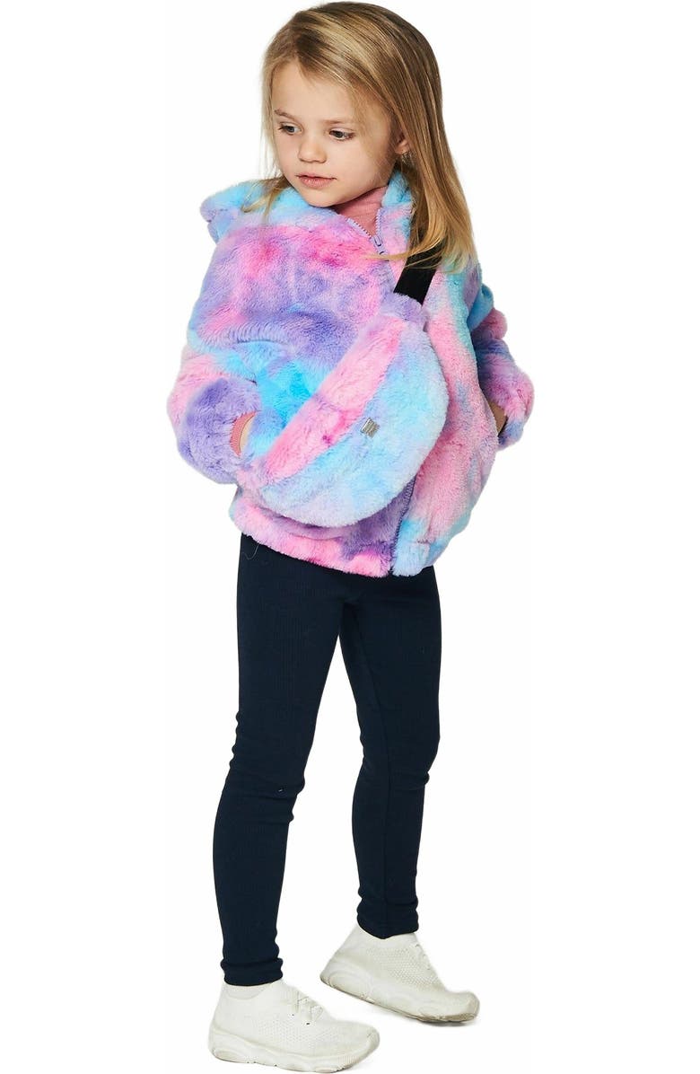 Deux par Deux Girl's Faux Fur Fanny Bag Multicolor, Alternate, color,