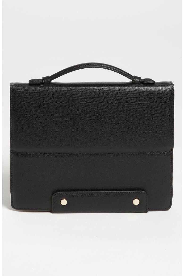 'Robinson' Saffiano Leather Tablet Case, Alternate, color, BLACK