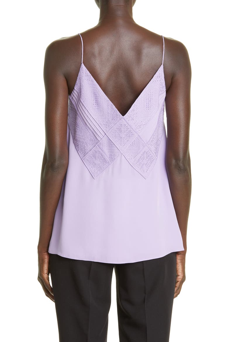Boheme Embroidered Silk Camisole, Alternate, color, WISTERIA