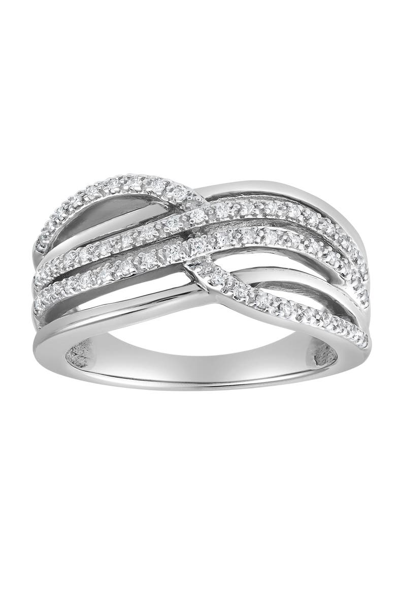 Elaris Wave 0.25 Ct 10K Gold Diamond Ring, Main, color, 10K White Gold