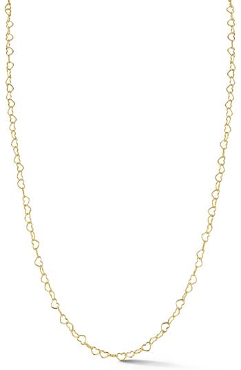 Glaze Jewelry Heart Chain Necklace In Gold