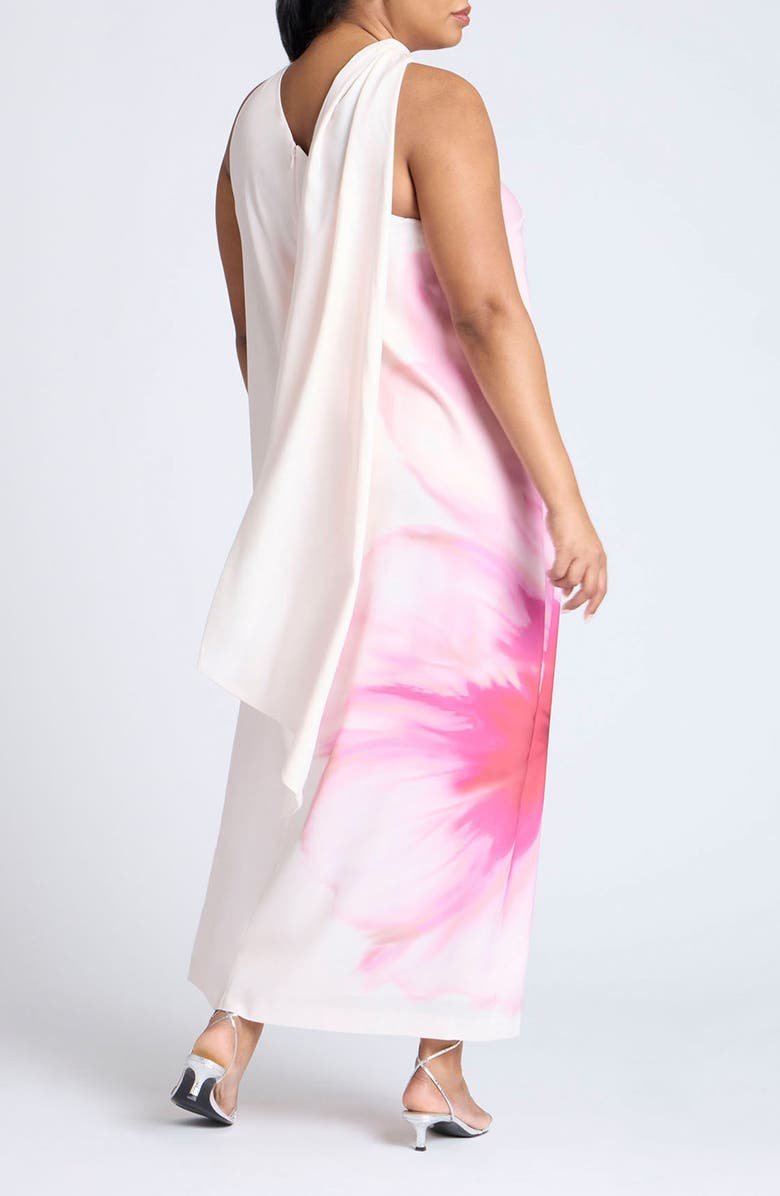 ELOQUII Drape One-Shoulder Gown, Alternate, color,