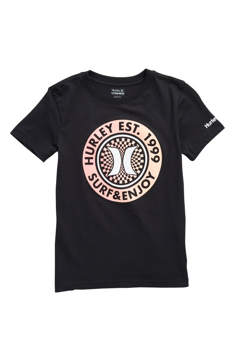 Hurley Kids' Sticker Check Logo Tee, Main, color,