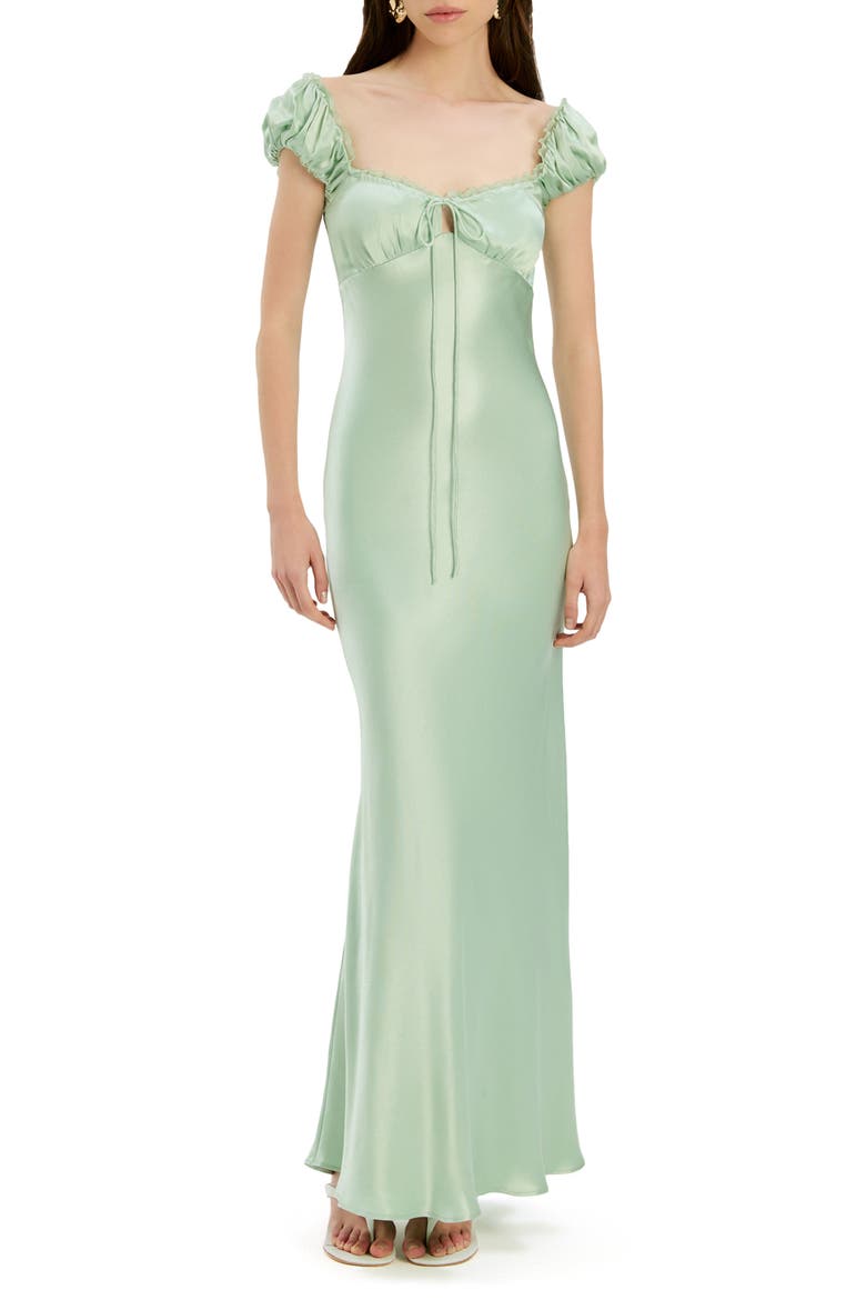 Stasia Satin Slipdress, Main, color, PISTACHIO