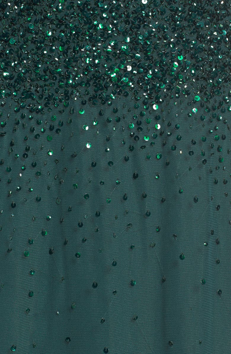 Adrianna Papell Beaded Illusion Gown, Alternate, color, 