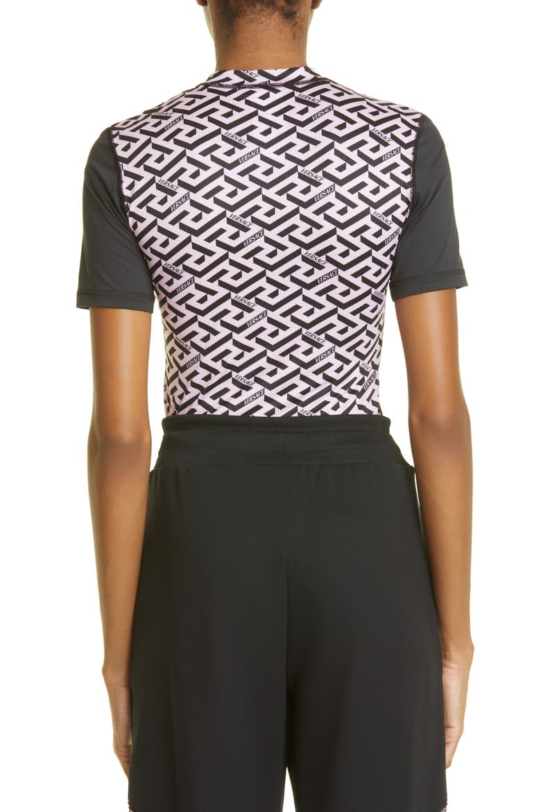 La Greca Logo Gym T-Shirt, Alternate, color, NERO CANDY