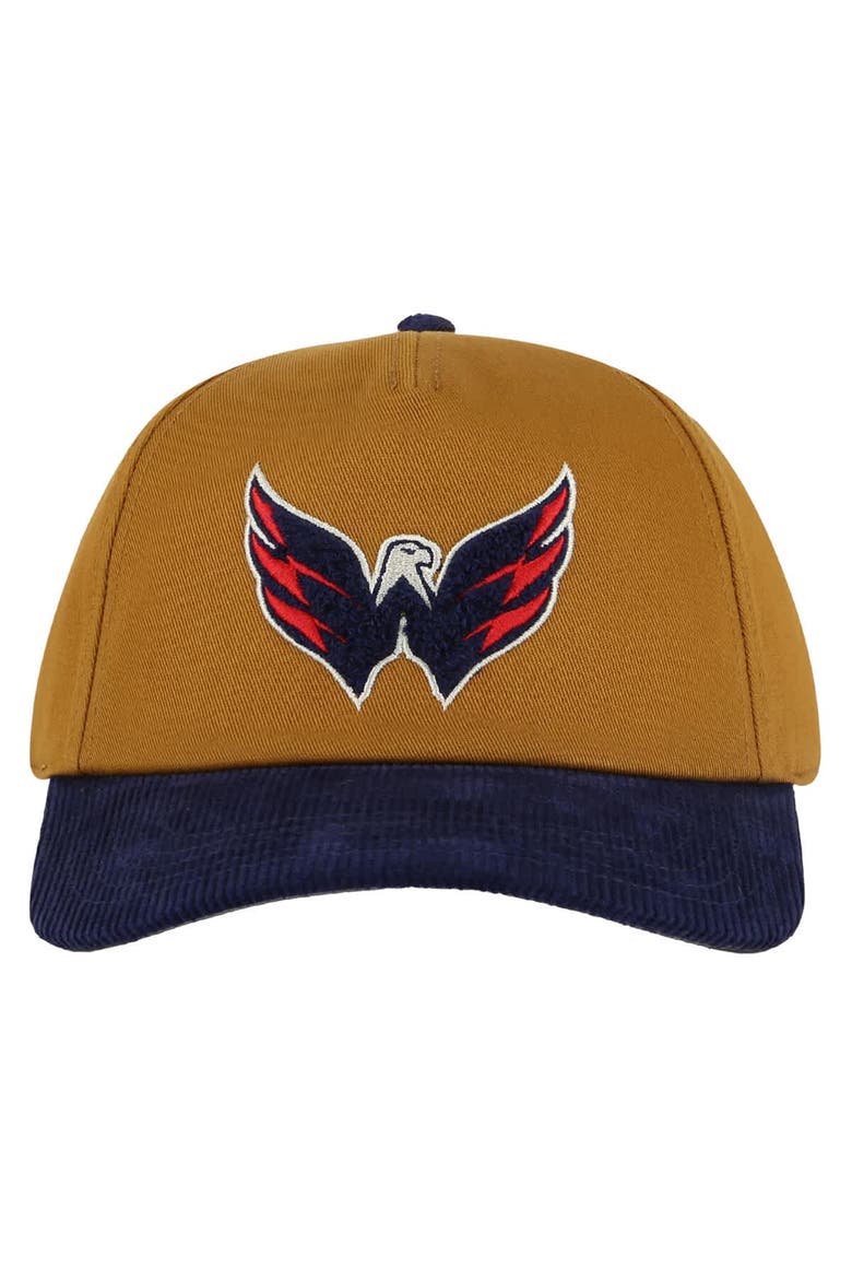 Men's American Needle  Tan/Navy Washington Capitals Burnett Adjustable Hat, Main, color, Tan