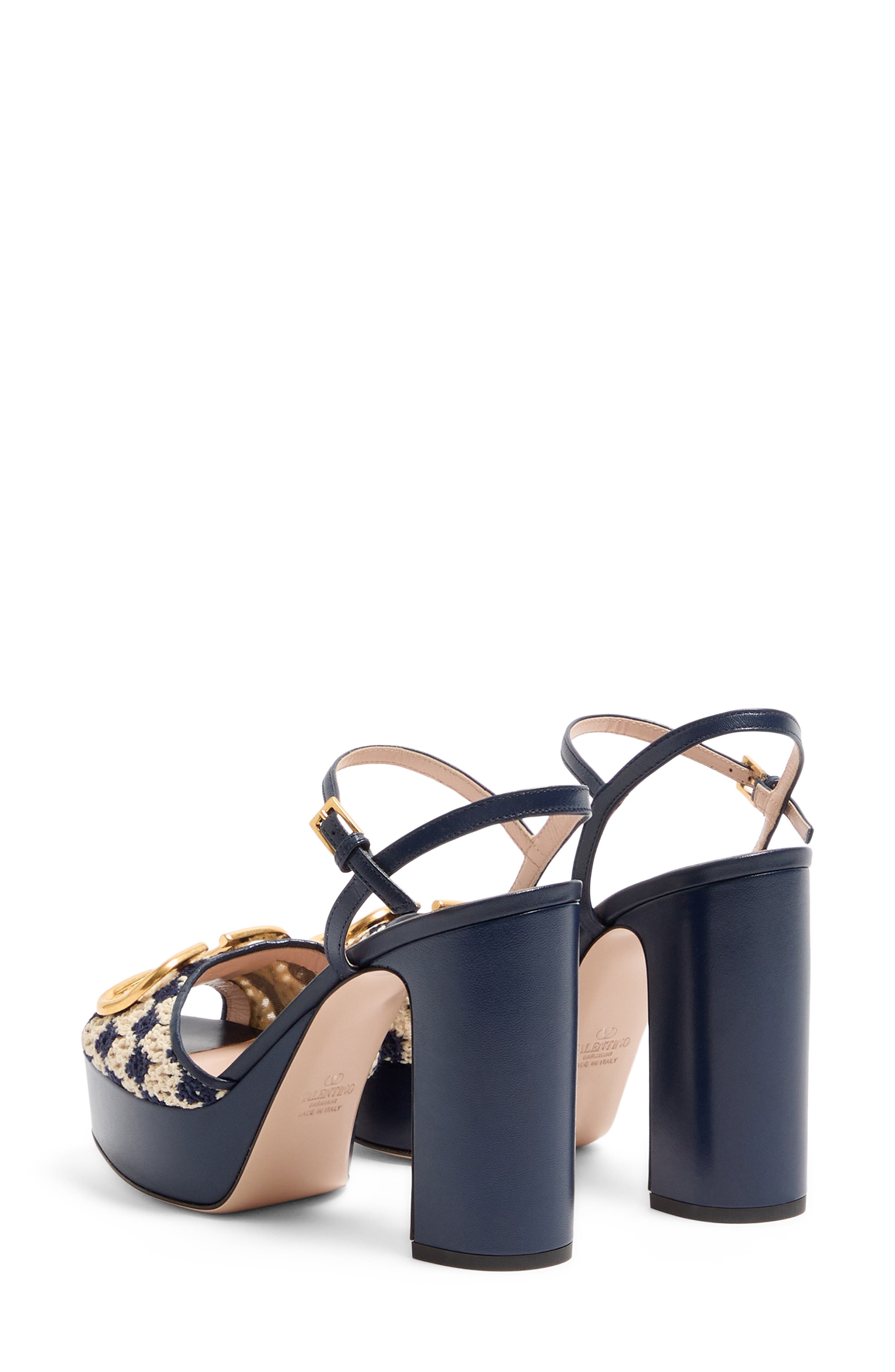 Valentino Garavani VLOGO Platform Sandal, Alternate, color, 