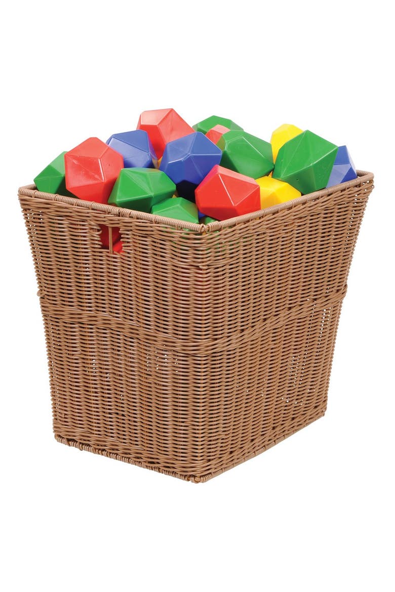 Washable Wicker Basket - Large, Alternate, color, Brown