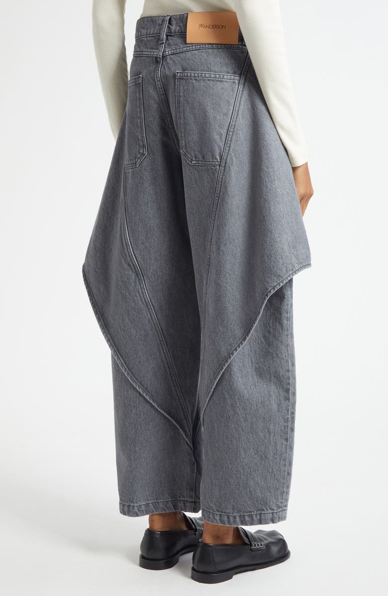 JW Anderson Sculptural Crop Jeans, Alternate, color,