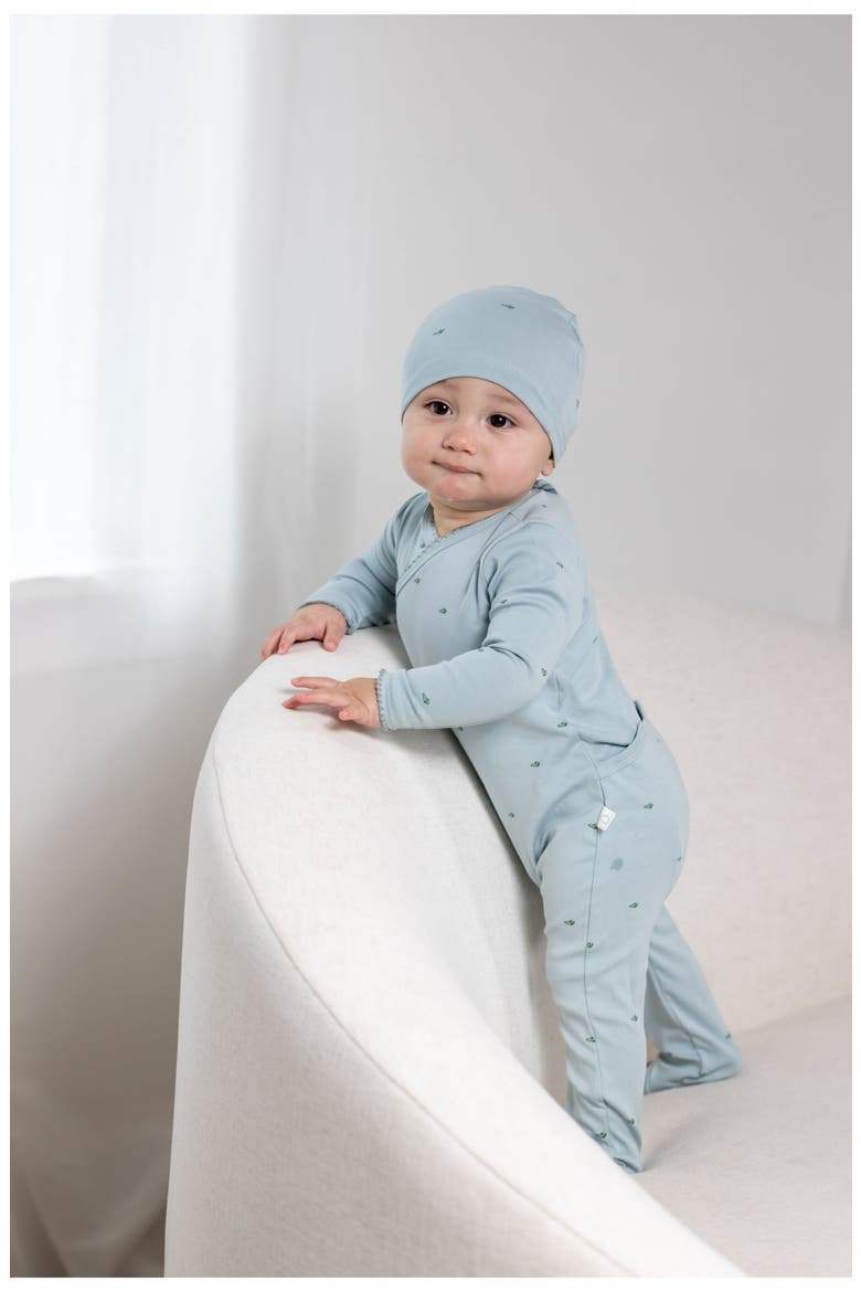 Mini Bird Footie for Baby Boy, Alternate, color, Green