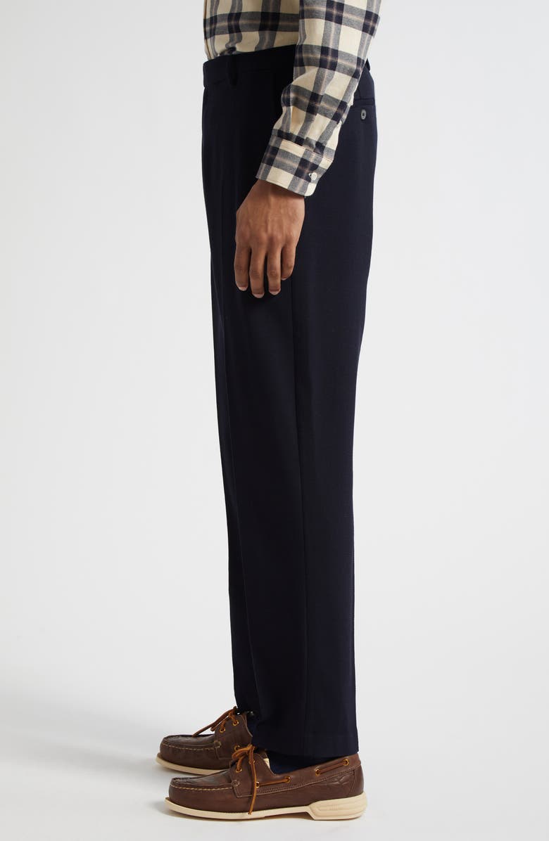 Sunspel Textured Stretch Wool Trousers, Alternate, color, Navy