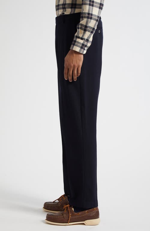Sunspel Textured Stretch Wool Trousers In Blue