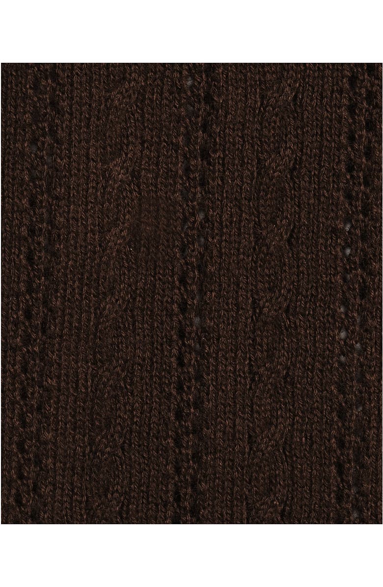 Lands
 End Cotton Pointelle Satin Trim Cardigan Sweater, Alternate, color, 