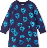 Hatley Kids' Rainbow Hearts Sweatshirt Dress