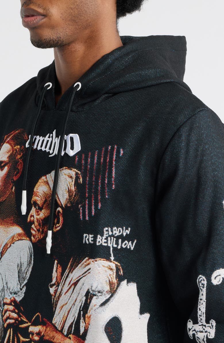 VERYRARE Antihero Judith Crewneck Hoodie, Alternate, color, Black