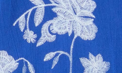 Forgotten Grace Embroidered Long Sleeve Button-up Shirt In Blue