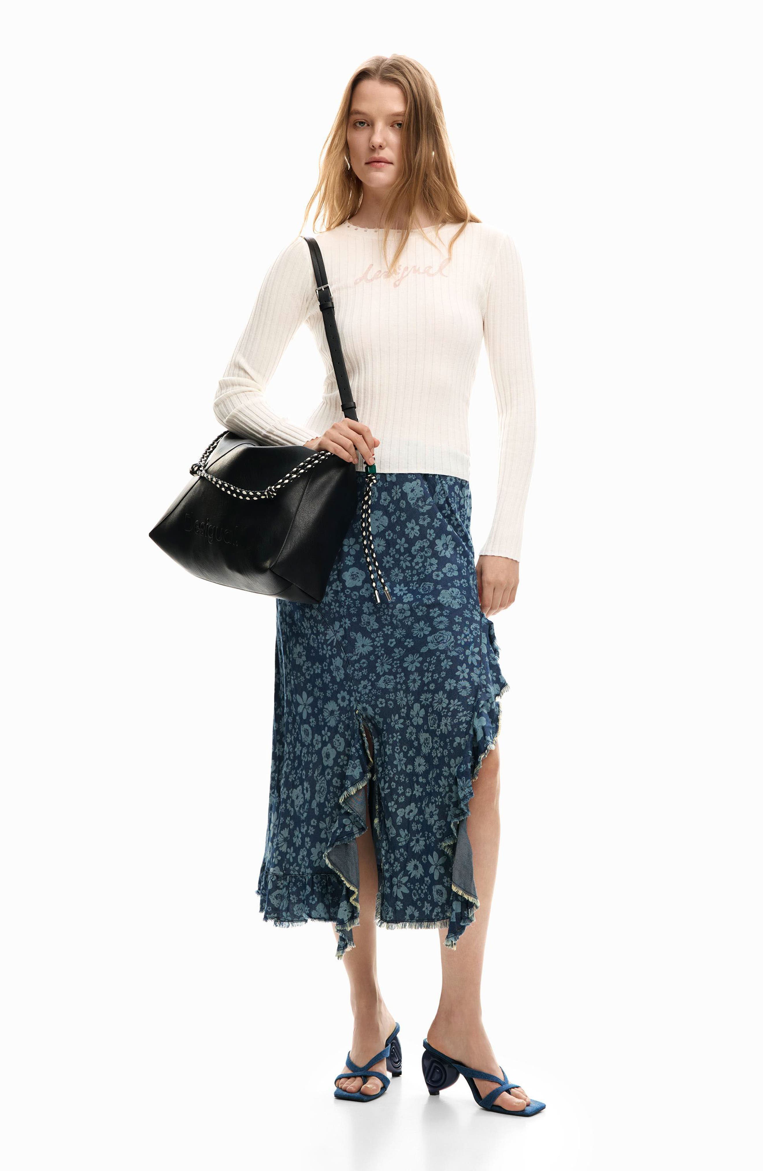 Floral Print Midi Skirt - image 2