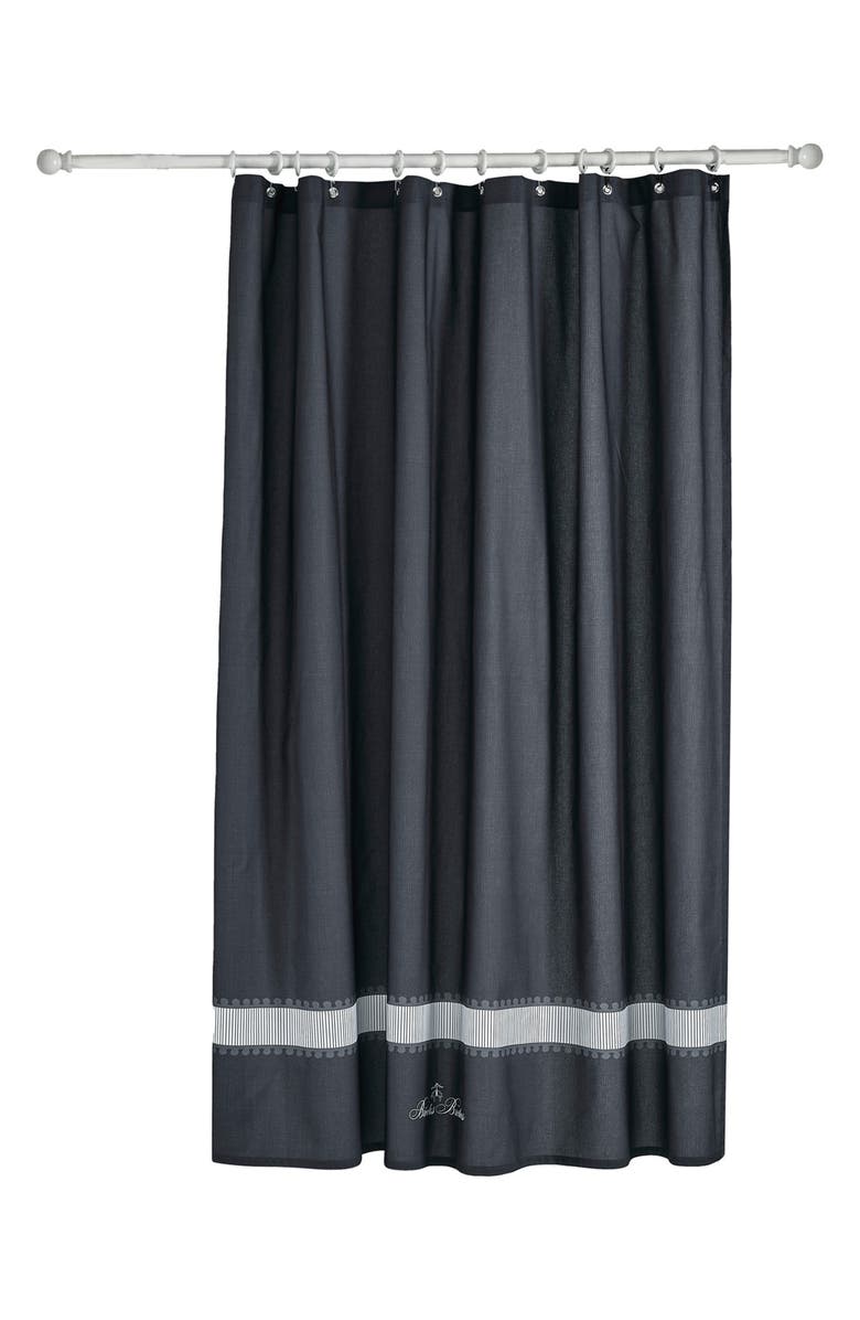 Brooks Brothers Circle in Square Shower Curtain, Main, color, Anthracite