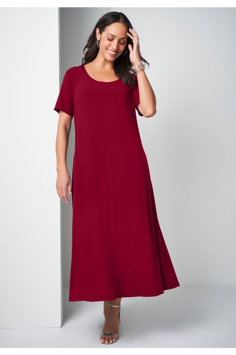 Belted 4 Piece Stretch Knit Wardrober, Alternate, color, RICH BURGUNDY