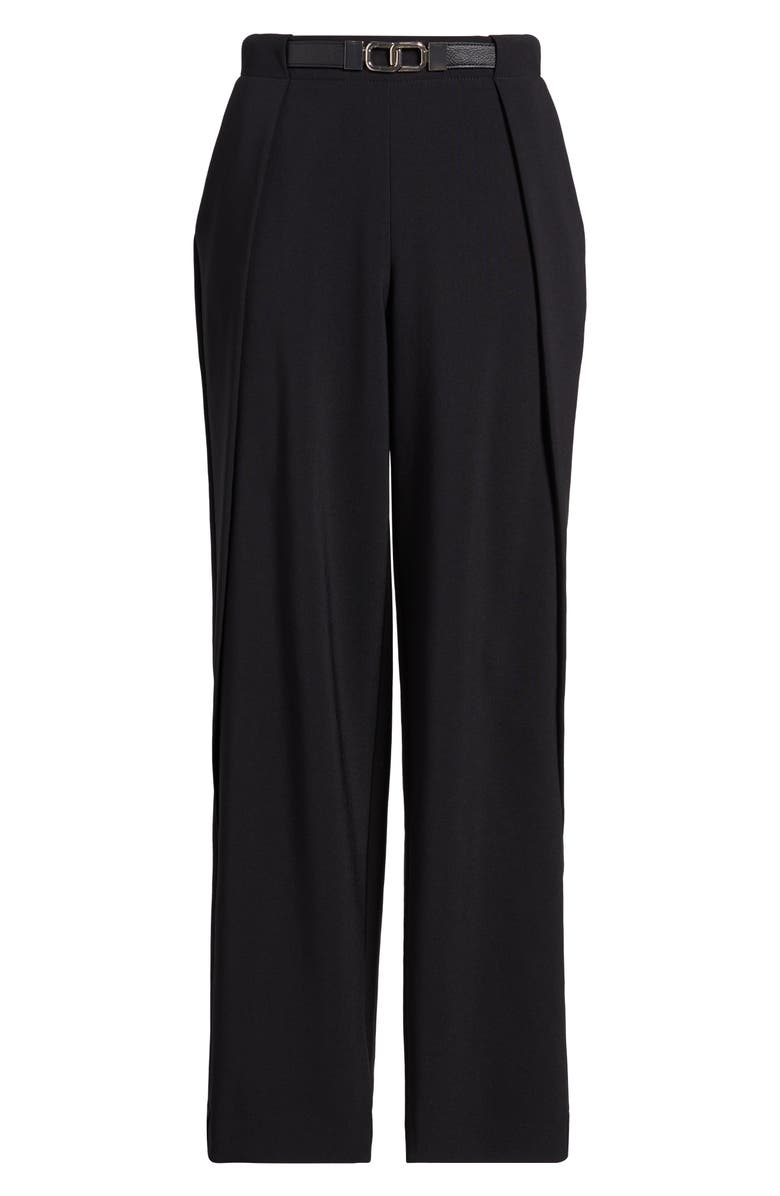 Anne Klein Belted High Waist Pleat Front Wide Leg Pants, Alternate, color, 