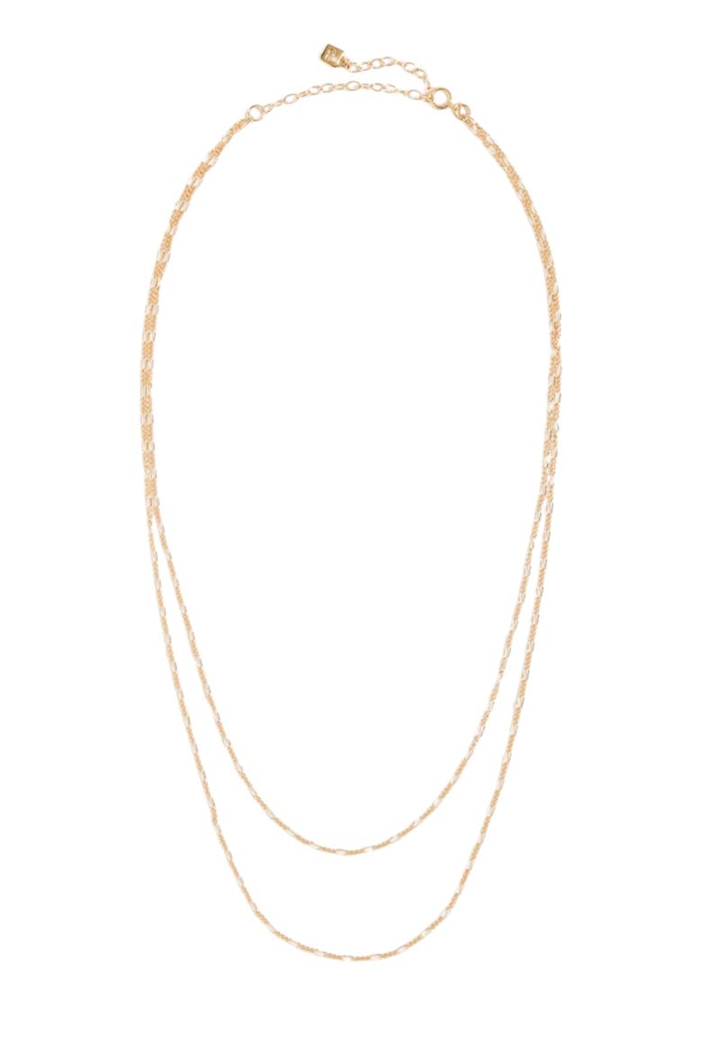 Two Tier Gold Necklace, Main, color, Gold