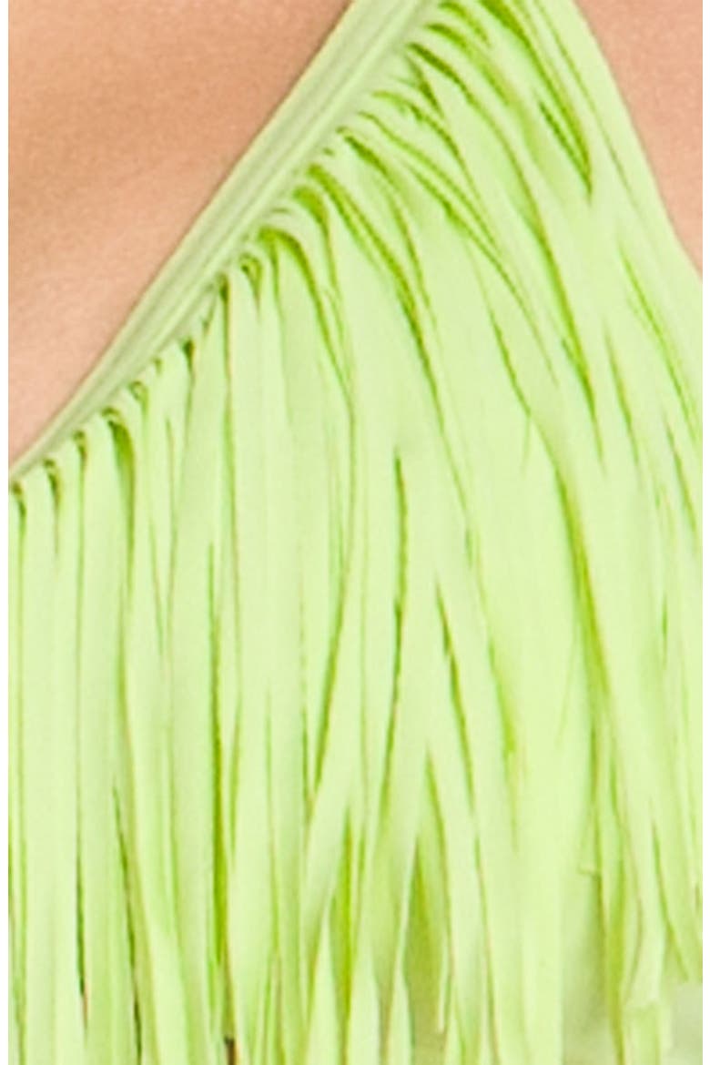 L Space 'Audrey Fringe' Bikini Top, Alternate, color, CITRUS