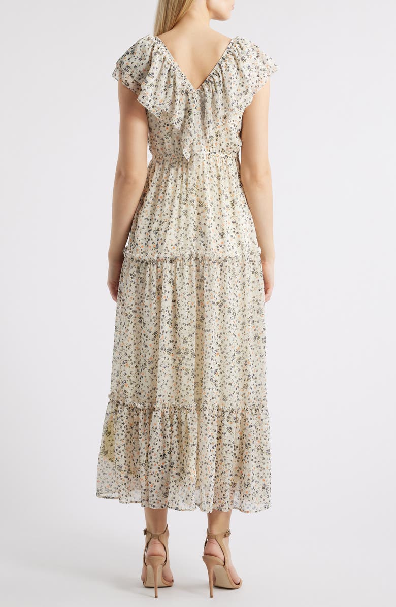 Julia Jordan Floral Tiered Dress, Alternate, color, Ivory Multi