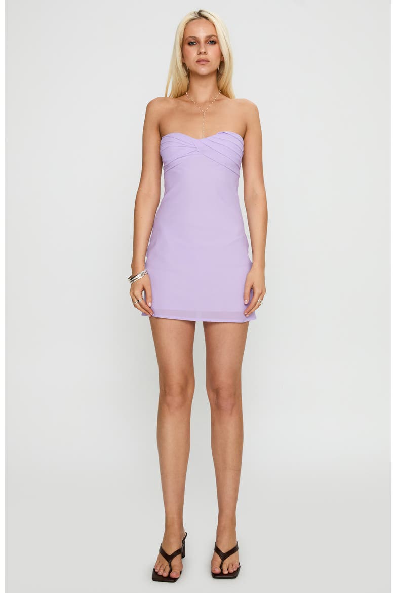 Ilana Strapless Minidress, Alternate, color, LILAC