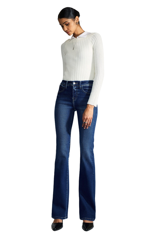 Kancan Premier Jesy Premier Ultra High Rise Bootcut Jeans In Dark Wash