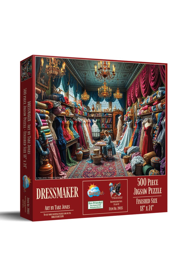 Dressmaker 500 piece Jigsaw Puzzle for Adults, Main, color, Multicolor