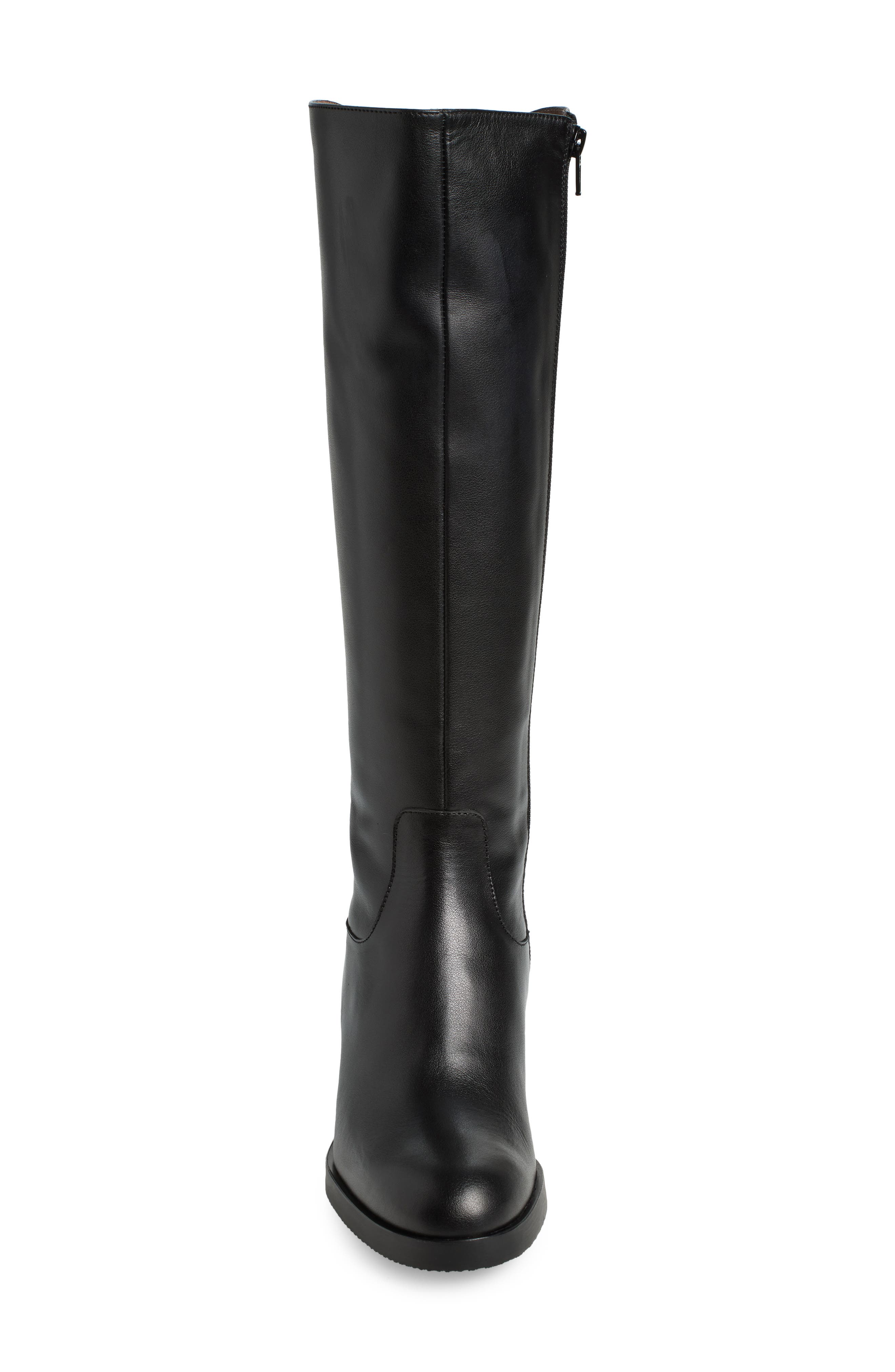 Wonders Classic Knee High Boot, Alternate, color, Black Leather